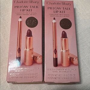 2 Charlotte Tilbury Mini Pillow Talk Lip Kit Intense Lipsticks Liners Brand New